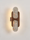 yellow travertine walnut wall sconce 8