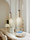 yellow travertine wood chandelier