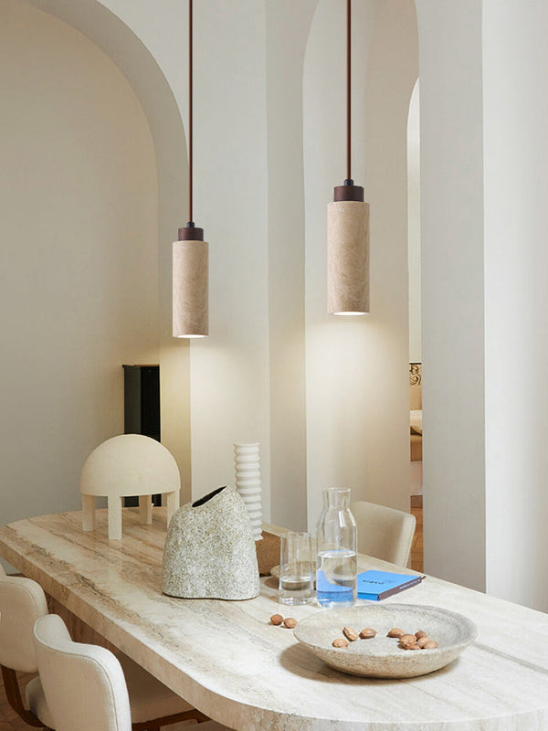 yellow travertine wood chandelier