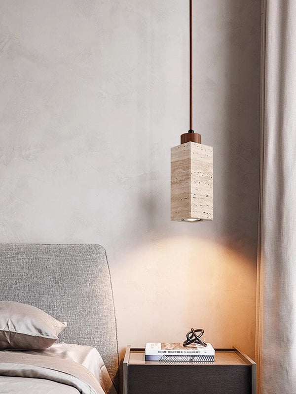 yellow travertine wood chandelier