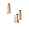 yellow travertine wood chandelier
