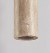 yellow travertine wood cylinder pendant light