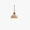 yellow travertine wood hemispherical small chandelier bedroom