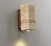 yellow travertine wood wall sconce 3