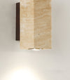 yellow travertine wood wall sconce 3