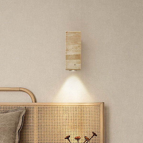 yellow travertine wood wall sconce 3