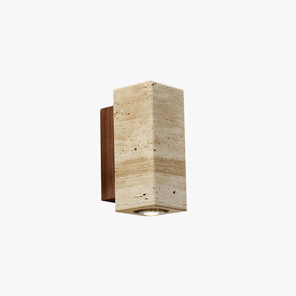 yellow travertine wood wall sconce 3