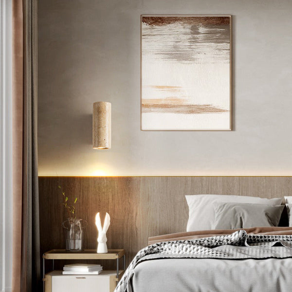 yellow travertine wood wall sconce 3