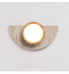 yellow travertine wood wall sconce