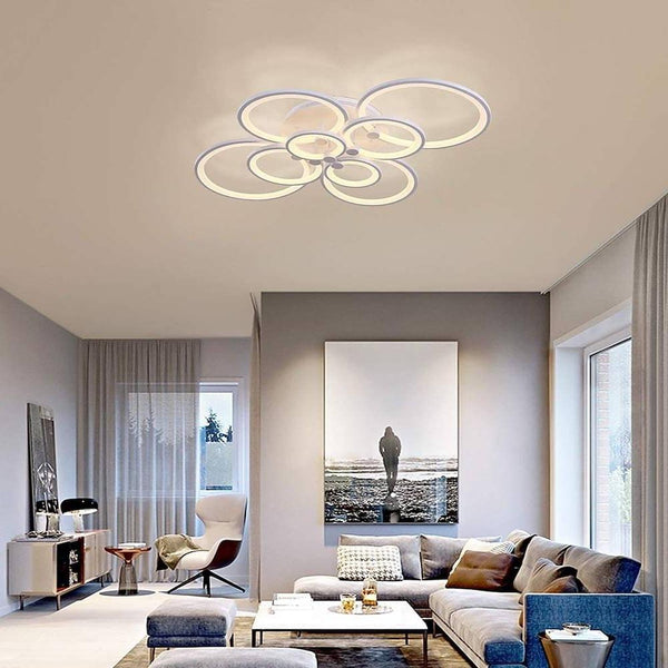 Elegant Semi Flush Mount Ceiling Lights With Unique Overlapping Rings