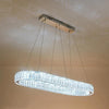 Chrome Golden Crystal Clear Beauty Oval Ring Hanging Pendant Chandelier