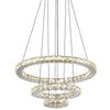 3 Ring Adjustable Circles Tiered Crystal Bling Hanging Modern Chandeliers