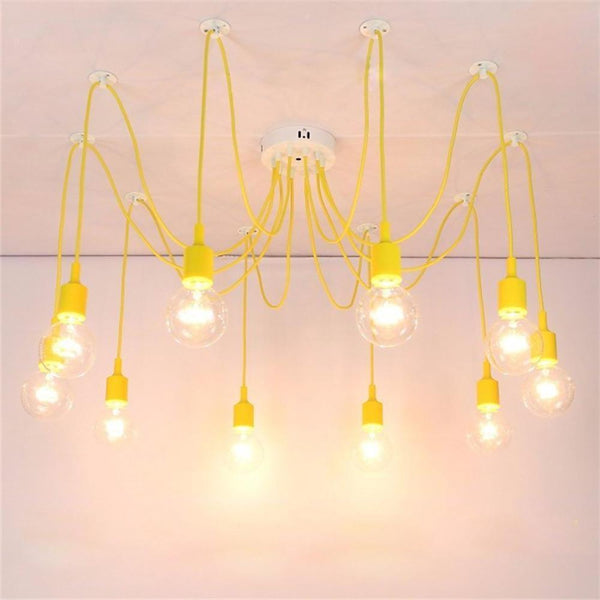 Cluster Spider Pendant Lighting 10 Heads Diy Adjustable Ceiling Lights